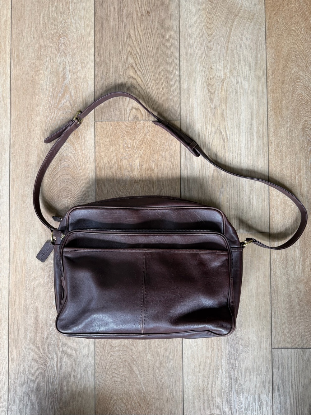 Vintage 1998 Coach Flight Bag 0597 Brown Leather